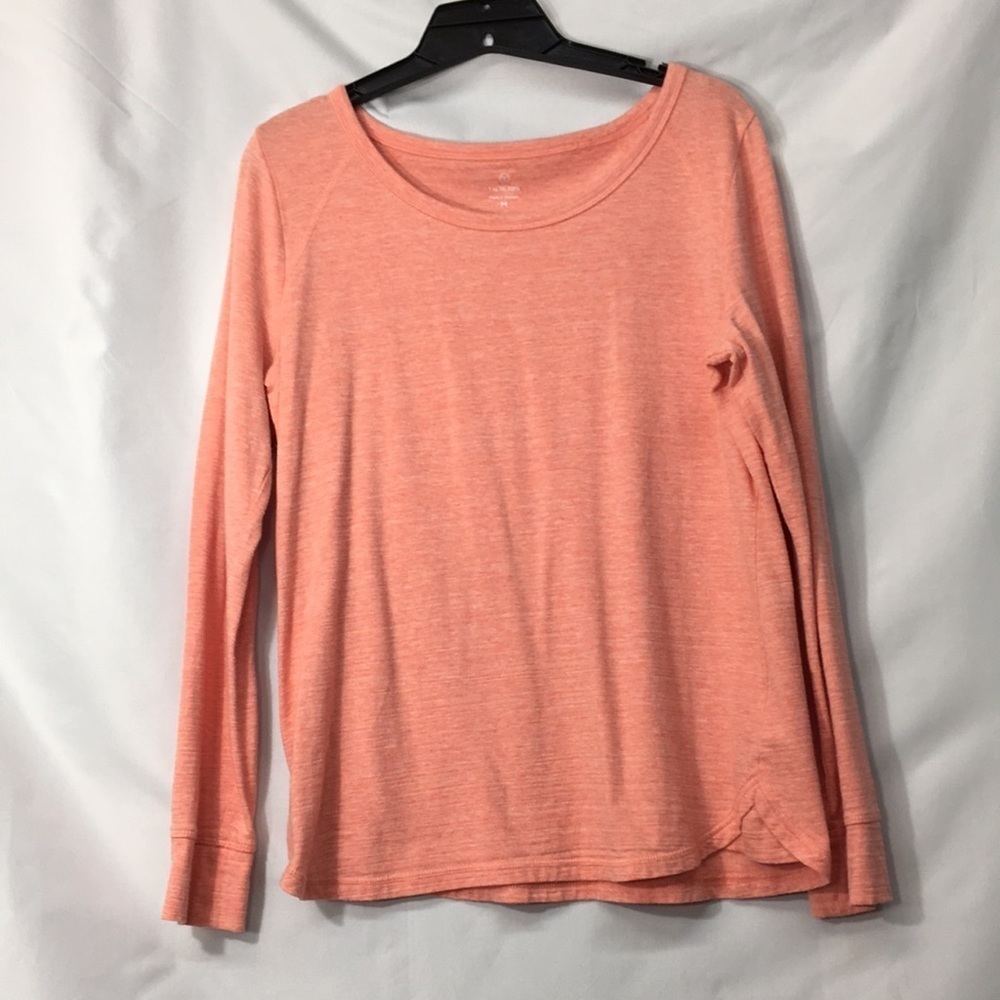 Talbots Women’s Salmon Heathered Long Sleeve Tee Size M Like-NEW